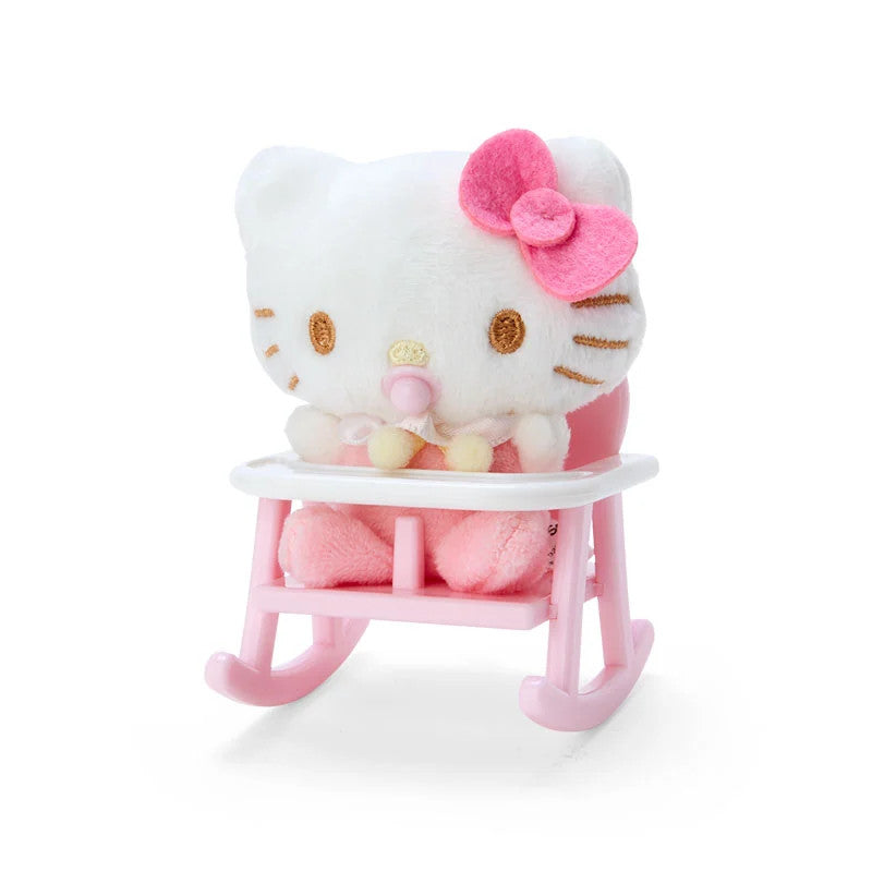 Japan Sanrio Pompompurin / Tuxedo Sam / Pochacco / Cinnamoroll / Hello Kitty / My Melody / Kuromi / Sweet Piano Plush Doll Keychain (Baby Chair)