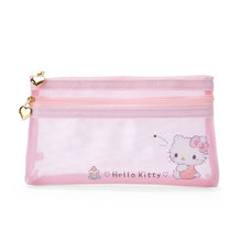 Load image into Gallery viewer, Japan Sanrio Kuromi / Hello KItty / Cinnamoroll / My Melody / Pochacco Clear Twin Zipper Pencil Case Pen Pouch

