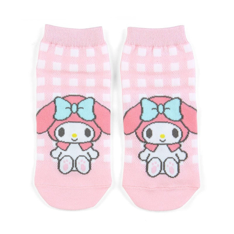 Japan Sanrio Hello Kitty / My Melody / Cinnamoroll / Pochacco / Pompompurin / Kuromi / Tuxedo Sam Ankle Socks (Checked)