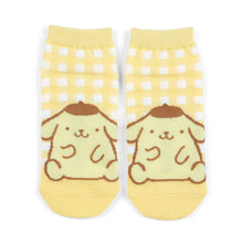 Load image into Gallery viewer, Japan Sanrio Hello Kitty / My Melody / Cinnamoroll / Pochacco / Pompompurin / Kuromi / Tuxedo Sam Ankle Socks (Checked)
