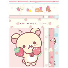 Load image into Gallery viewer, Japan San-X Rilakkuma Letter Paper &amp; Envelope Set (Strawberry Every Day)
