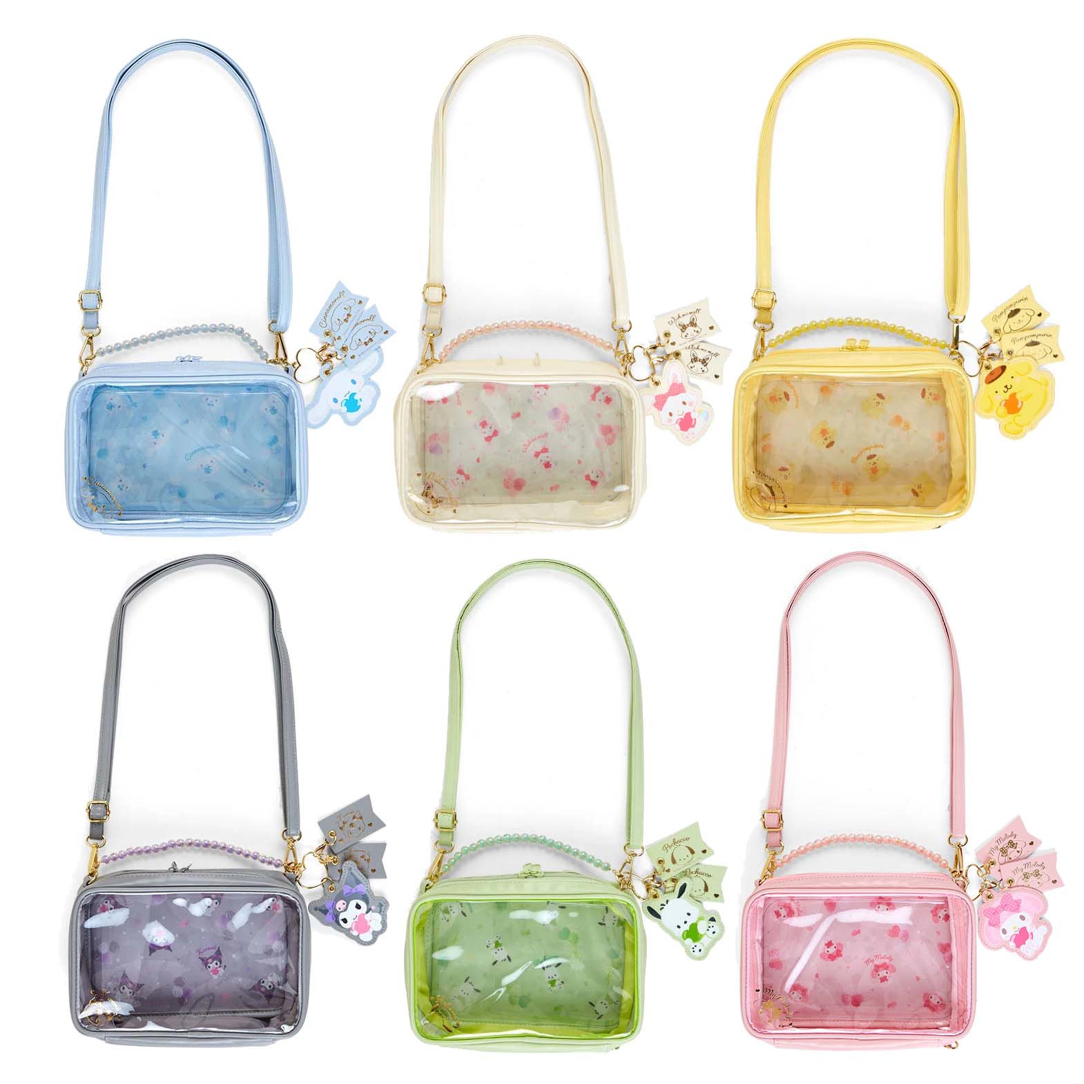 Japan Sanrio My Melody / Pompompurin / Cinnamoroll / Kuromi / Pochacco /  Wish Me Mell Clear Shoulder Bag (Enjoy Idol)