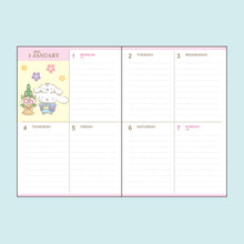 Load image into Gallery viewer, Japan Sanrio Characters Mix / Hello Kitty / My Melody / Little Twin Stars / Kuromi / Pochacco / Pompompurin / Cinnamoroll 2024 Weekly B6 Schedule Book / Planner