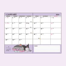 Load image into Gallery viewer, Japan Sanrio Characters Mix / Hello Kitty / My Melody / Little Twin Stars / Kuromi / Pochacco / Pompompurin / Cinnamoroll 2024 Weekly B6 Schedule Book / Planner