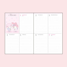 Load image into Gallery viewer, Japan Sanrio Characters Mix / Hello Kitty / My Melody / Little Twin Stars / Kuromi / Pochacco / Pompompurin / Cinnamoroll 2024 Weekly B6 Schedule Book / Planner