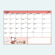 Load image into Gallery viewer, Japan Sanrio Characters Mix / Hello Kitty / My Melody / Little Twin Stars / Kuromi / Pochacco / Pompompurin / Cinnamoroll 2024 Weekly B6 Schedule Book / Planner