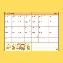 Load image into Gallery viewer, Japan Sanrio Characters Mix / Hello Kitty / My Melody / Little Twin Stars / Kuromi / Pochacco / Pompompurin / Cinnamoroll 2024 Weekly B6 Schedule Book / Planner