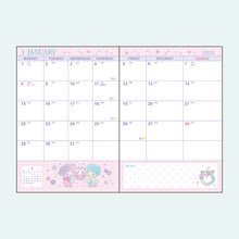 Load image into Gallery viewer, Japan Sanrio Characters Mix / Hello Kitty / My Melody / Little Twin Stars / Kuromi / Pochacco / Pompompurin / Cinnamoroll 2024 Weekly B6 Schedule Book / Planner