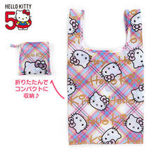 Load image into Gallery viewer, Japan Sanrio Hello Kitty Eco Shopping Tote Bag (Dress Tartan)
