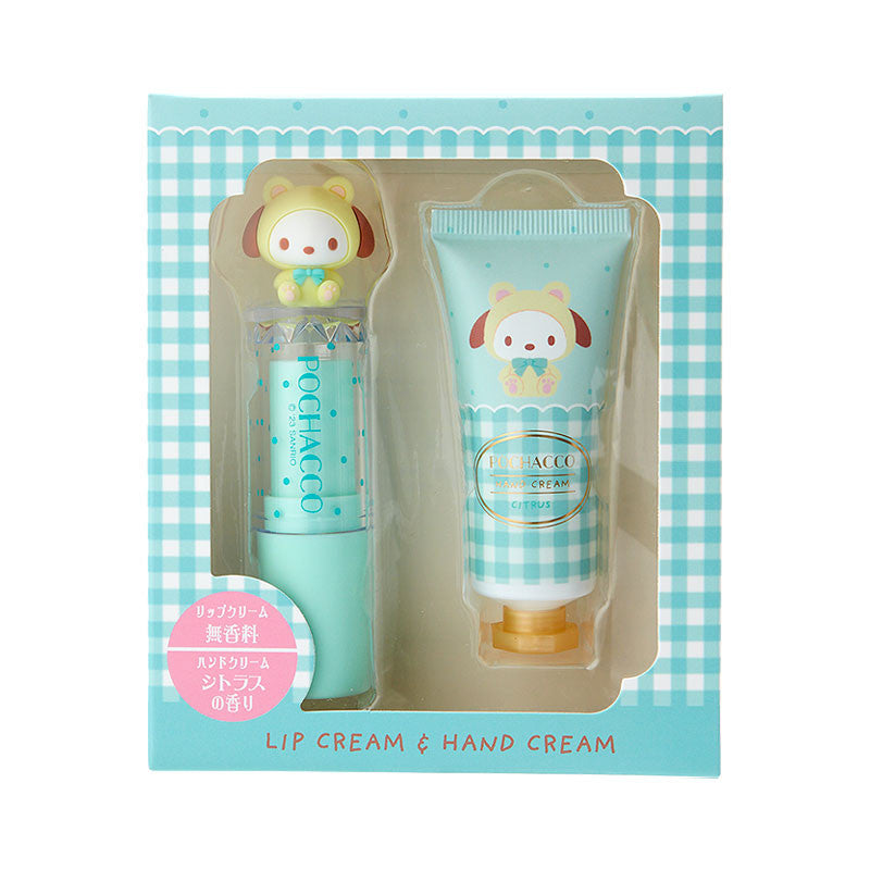 Japan Sanrio Hello Kitty / My Melody / Cinnamoroll / Pochacco / Kuromi Lip Balm and Hand Cream Set (Bear)