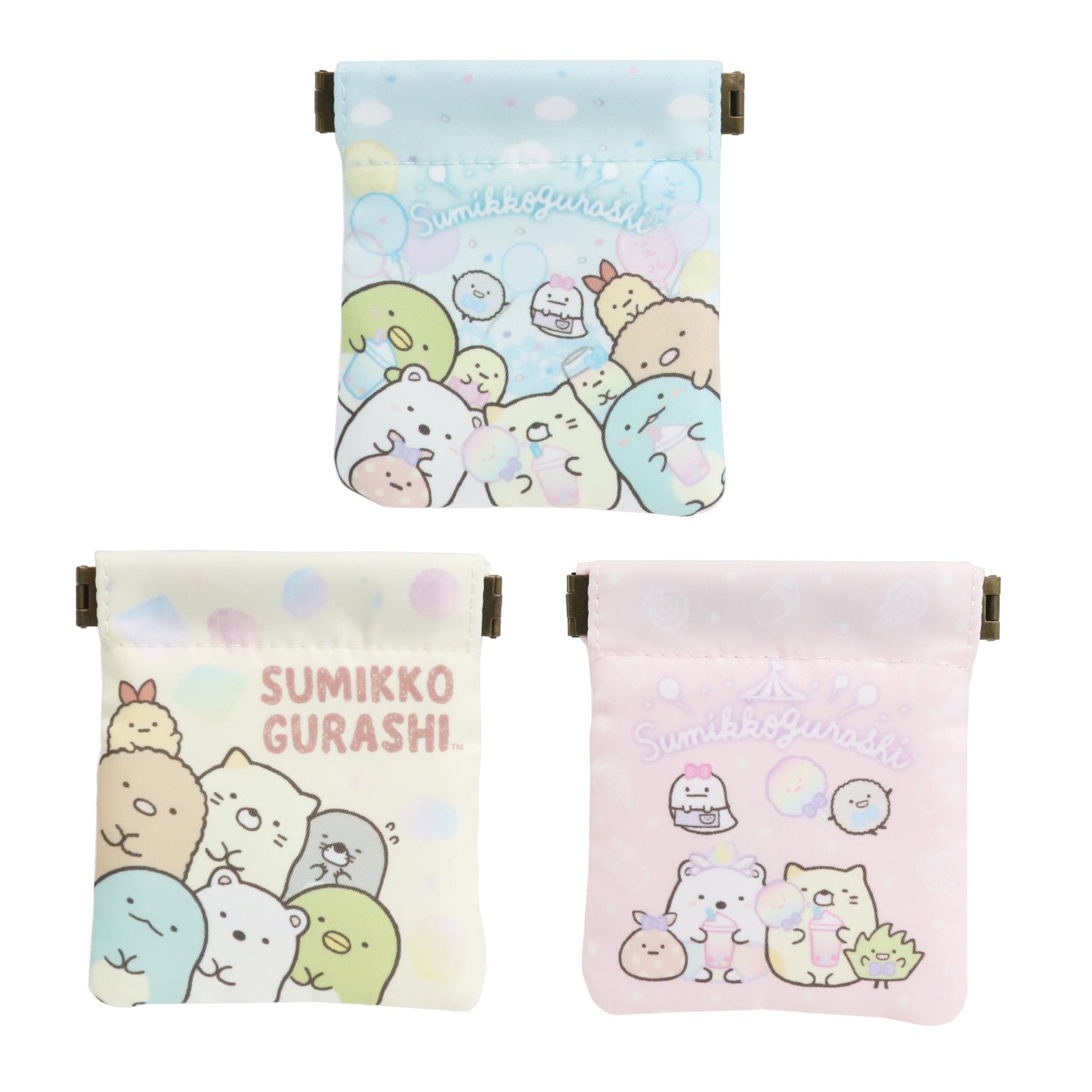 San-X Sumikko Gurashi Mini-Taschenspiegel – Süßes Erdbeer-Design | Handlich & Praktisch | Aus Japan