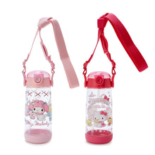 Load image into Gallery viewer, Japan Sanrio My Melody / Hello Kitty Clear Plastic Straw Bottle 480ml

