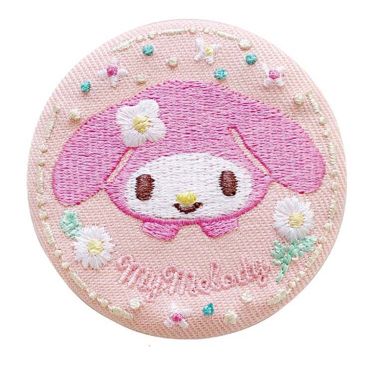 Japan Sanrio Cinnamoroll / Bad Badtz Maru / Tuxedo Sam / Pochacco / My Melody/ Kuromi / Pompompurin / Marron Cream / Hello Kitty / Keroppi / Hangyodon / Little Twin Stars Badge Brooch (Embroidery)