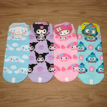 Load image into Gallery viewer, Japan Sanrio Cinnamoroll / Kuromi / My Melody / Hangyodon Ankle Socks (Mini Face)
