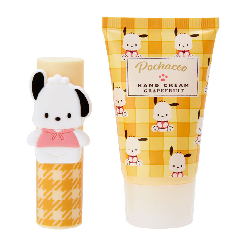 Japan Sanrio Hello Kitty / My Melody / Cinnamoroll / Pochacco / Kuromi / Hangyodon Lip Balm and Hand Cream Set