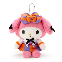 Load image into Gallery viewer, Japan Sanrio Hello Kitty / My Melody / Pompompurin / Cinnamoroll / Kuromi / Hangyodon / Pochacco / Little Twin Stars Plush Doll Keychain (Halloween)
