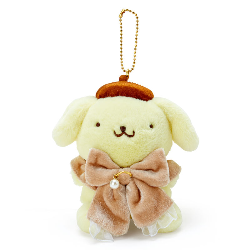 Japan Sanrio Hello Kitty / My Melody / Pompompurin / Cinnamoroll / Kuromi / Pochacco Plush Doll Keychain (Ribbon)