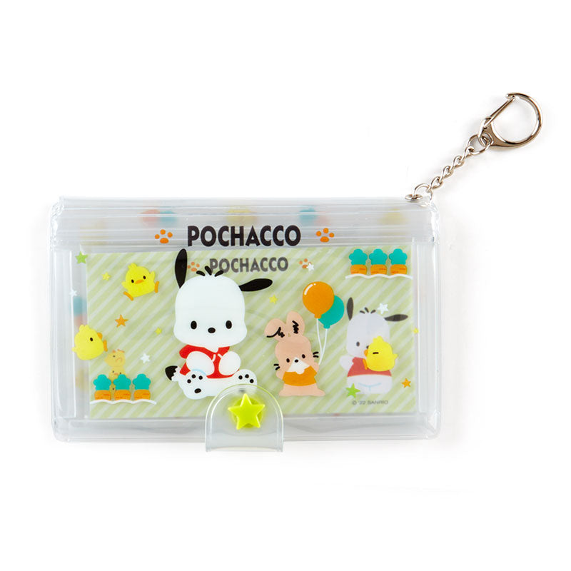 Japan Sanrio Pekkle / Wish Me Mell / Cogimyun / Tuxedo Sam / Hangyodon / Pochacco Keychain Card Holder Pass Case & Memo