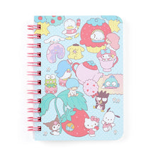 Load image into Gallery viewer, Japan Sanrio Characters Mix / My Melody / Kuromi / Pompompurin / Cinnamoroll / Pochacco B7 Small Spiral Notebook
