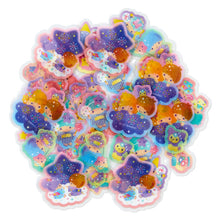 Afbeelding in Gallery-weergave laden, Japan Sanrio Characters Mix / Pompompurin / Hello Kitty / Cinnamoroll / Little Twin Stars Flake Sticker Seal Pack (Summer) 2022 Design