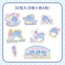 Load image into Gallery viewer, Japan Sanrio Characters Mix / Pochacco / Tuxedo Sam / Kuromi / Cogimyun / Wish Me Mell Clear Flake Sticker Seal Pack (Summer) 2022 Design
