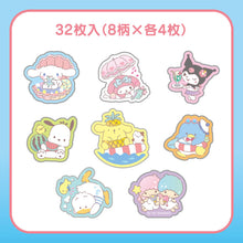 Load image into Gallery viewer, Japan Sanrio Characters Mix / Pochacco / Tuxedo Sam / Kuromi / Cogimyun / Wish Me Mell Clear Flake Sticker Seal Pack (Summer) 2022 Design