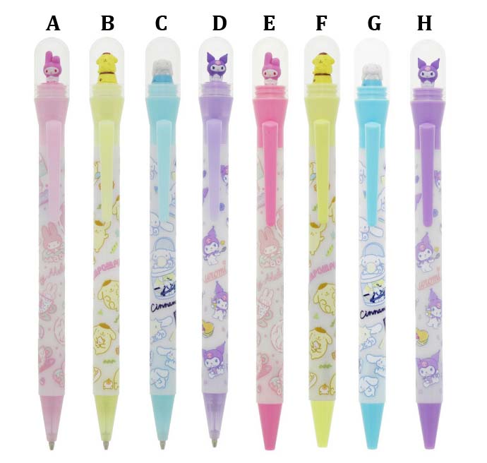 Japan Sanrio Kuromi / My Melody / Pompompurin / Cinnamoroll Mascot Mechanical Pencil / Ballpoint Pen