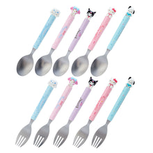 Load image into Gallery viewer, Japan Sanrio Cinnamoroll / My Melody / Kuromi / Hello Kitty / Pochacco Mascot Spoon / Fork
