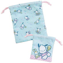 Load image into Gallery viewer, Japan Sanrio Pompompurin / Hello Kitty / Pochacco / Tuxedo Sam Drawstring Bag / Cotton Gift Bag Set