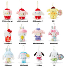 Carica l'immagine nel visualizzatore di Gallery, Japan Sanrio Hello Kitty / Pochacco / My Melody / Pompompurin / Pochacco / Kuromi / Cinnamoroll Plush Doll Keychain Mascot Charm
