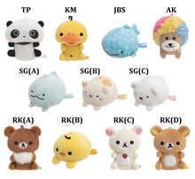 Load image into Gallery viewer, Japan San-X Rilakkuma / Sumikko Gurashi / Sentimental Circus / Jinbesan / TarePanda / Afro Ken / Kamo Plush Keychain Mascot Charm