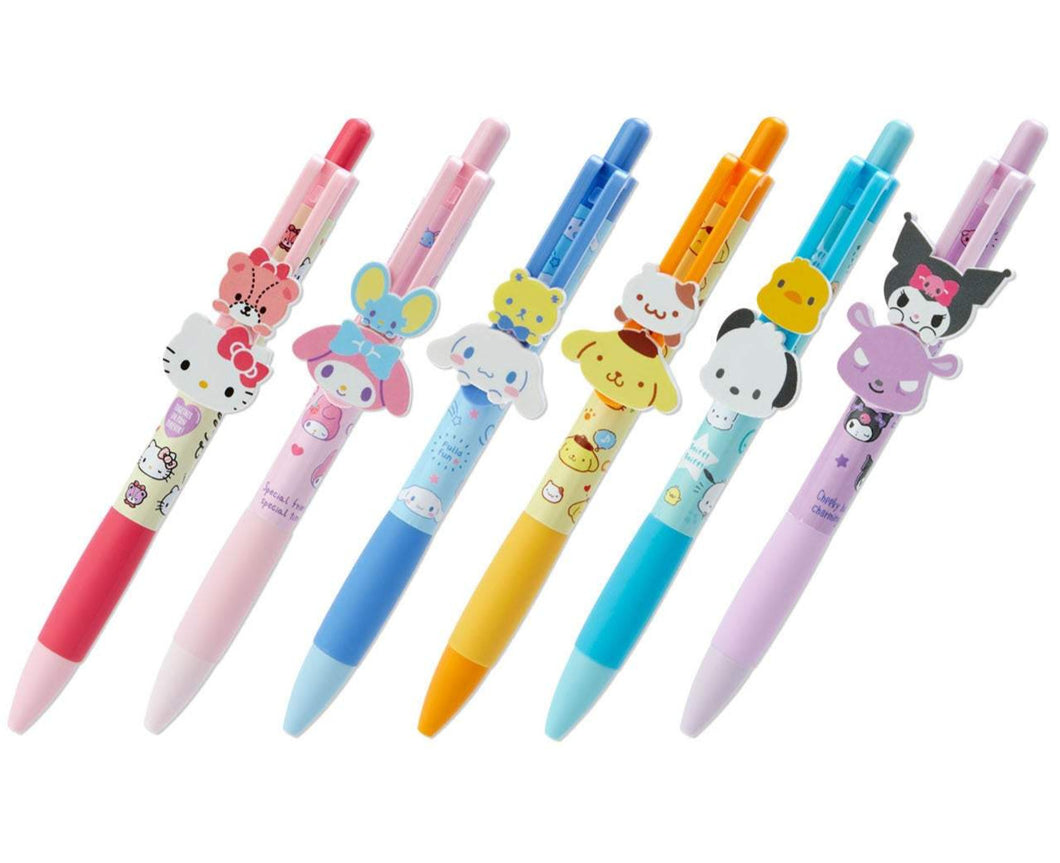 Japan Sanrio Hello Kitty / My Melody / Cinnamoroll / Pompompurin / Kuromi / Pochacco Mascot Ballpoint Pen (Mini Face)