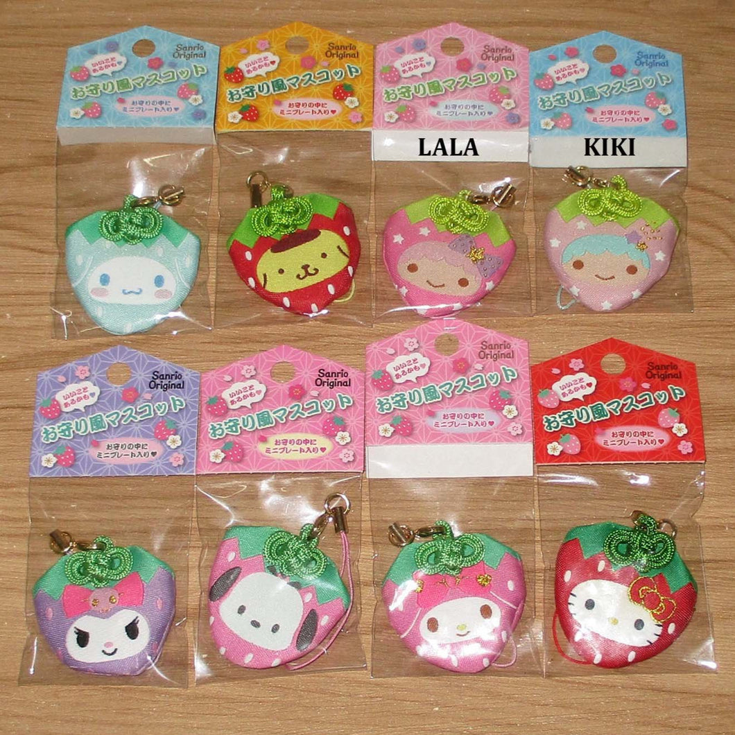 Japan Sanrio Hello Kitty / My Melody / Little Twin Stars / Pompompurin / Cinnamoroll / Kuromi / Pochacco Omamori Charm (Strawberry)