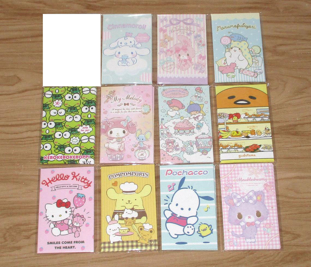 Japan Sanrio Cinnamoroll / Keroppi / My Melody / Little Twin Stars / Gudetama / Hello Kitty / Pompompurin Small Money Envelope (1pack 6pcs)