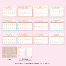 Load image into Gallery viewer, Japan Sanrio Characters Mix / Pochacoo / My Melody / Kuromi / Little Twin Stars / Hello Kitty / Keroppi / Gudetama / Tuxedo Sam / Pompompurin / Cinnamoroll 2023 Desk Calendar
