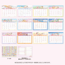 Lade das Bild in den Galerie-Viewer, Japan Sanrio Characters Mix / Pochacoo / My Melody / Kuromi / Little Twin Stars / Hello Kitty / Keroppi / Gudetama / Tuxedo Sam / Pompompurin / Cinnamoroll 2023 Desk Calendar