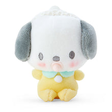 Load image into Gallery viewer, Japan Sanrio Hello Kitty / My Melody / Pompompurin / Cinnamoroll / Pochacco / Tuxedo Sam / Kuromi / Hangyodon Plush Doll Keychain (Milk Bottle)