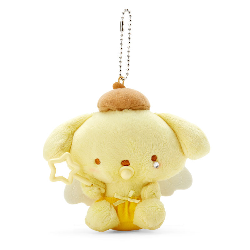 Japan Sanrio Tuxedo Sam / Pochacco / Kuromi / Pompompurin / My Melody / Hangyodon / Cinnamoroll / Hello Kitty Plush Doll Keychain (Baby Angel)