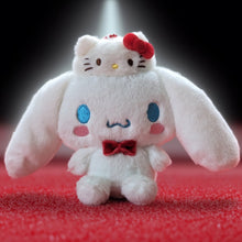 Carregar imagem no visualizador da galeria, Japan Sanrio My Melody / Kuromi / Pompompurin / Cinnamoroll / Pochacco / Hangyodon Plush Doll Keychain (Hello Kitty 50th Anniversary)
