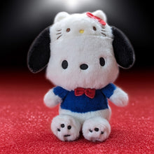 Load image into Gallery viewer, Japan Sanrio My Melody / Kuromi / Pompompurin / Cinnamoroll / Pochacco / Hangyodon Plush Doll Keychain (Hello Kitty 50th Anniversary)
