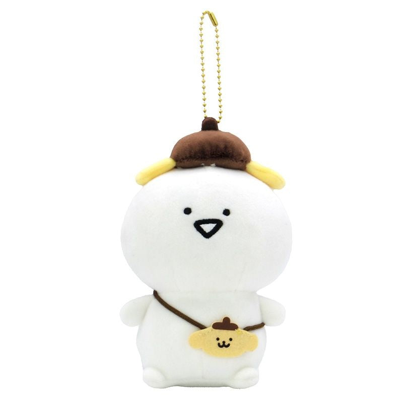 Japan Sanrio Pompompurin x Mr Obungu Plush Doll Keychain