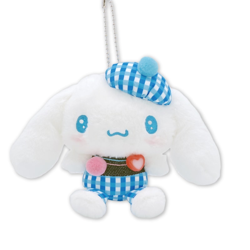 Japan Sanrio Plush Doll Keychain (Gingham Denim)