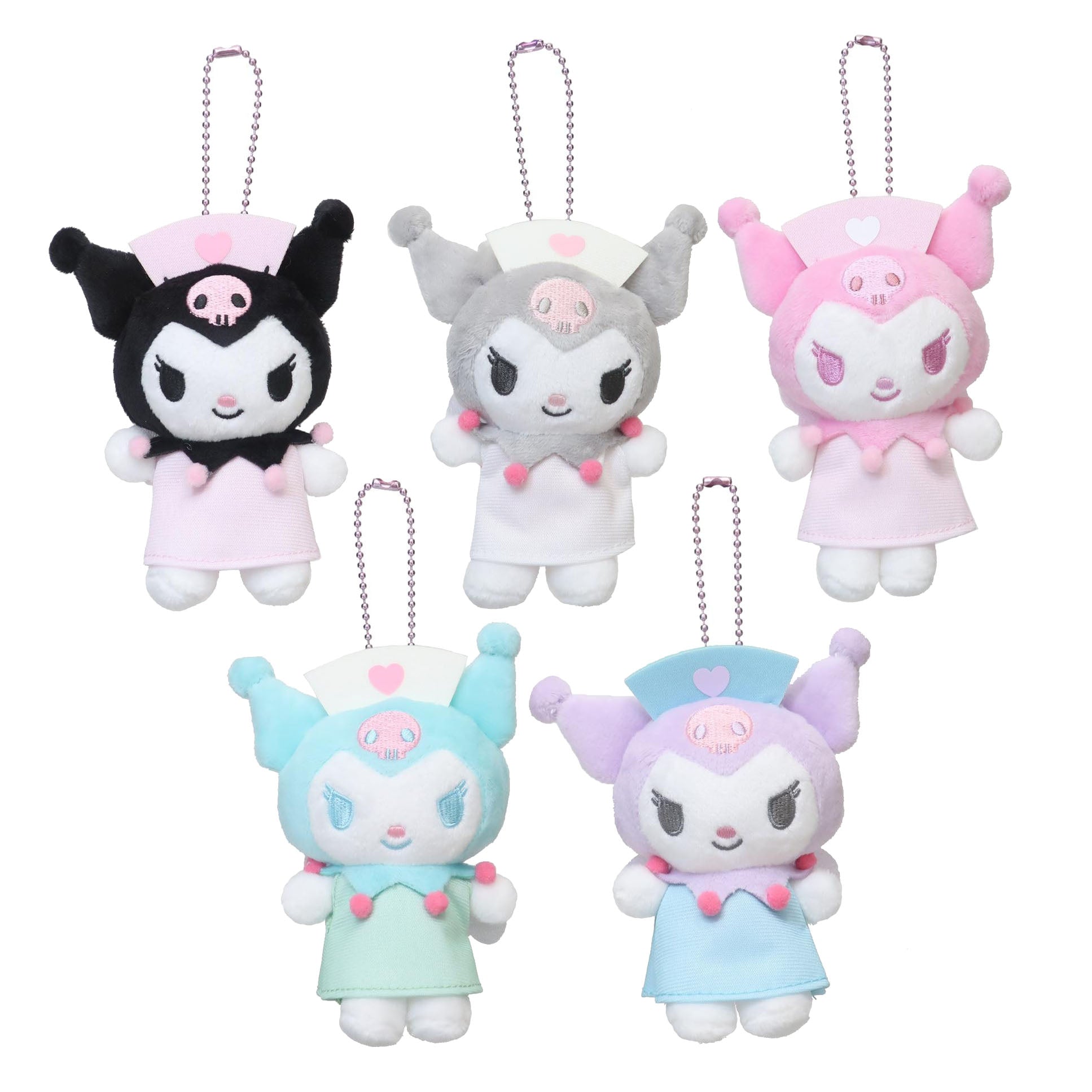 Japan Sanrio Kuromi Plush Doll Keychain (Nurse) – Newbie Village