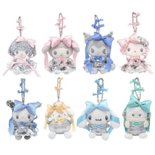 Lade das Bild in den Galerie-Viewer, Hong Kong Sanrio Plush Doll Keychain (Sliver Dreamy Ribbon)
