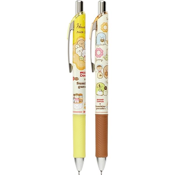 Japan San-X Sumikko Gurashi Energel Ballpoint Pen Set of 2 (Mister Donut)