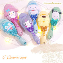 Lade das Bild in den Galerie-Viewer, Japan Sanrio Hangyodon / My Melody / Kuromi / Cinnamoroll / Pompompurin / Pochacco Hair Brush (Ribbon)
