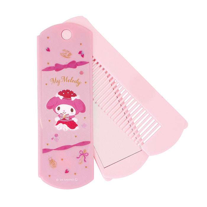 Japan Sanrio Pochacco / My Melody / Kuromi / Cinnamoroll Pocket Mirror & Comb