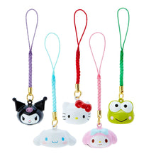 이미지를 갤러리 뷰어에 로드 , Japan Sanrio Face Style Bell Mobile Strap Charm
