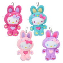 이미지를 갤러리 뷰어에 로드 , Japan Sanrio Hello Kitty Plush Doll Keychain (Colorful Bunny)
