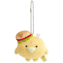 Load image into Gallery viewer, Japan San-X Chickip Dancers Plush Doll Keychain (Burger)
